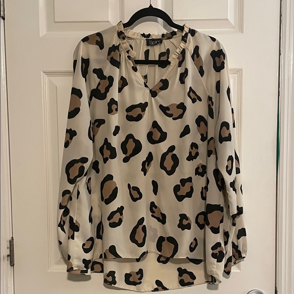 Stylish Animal Print Blouse
